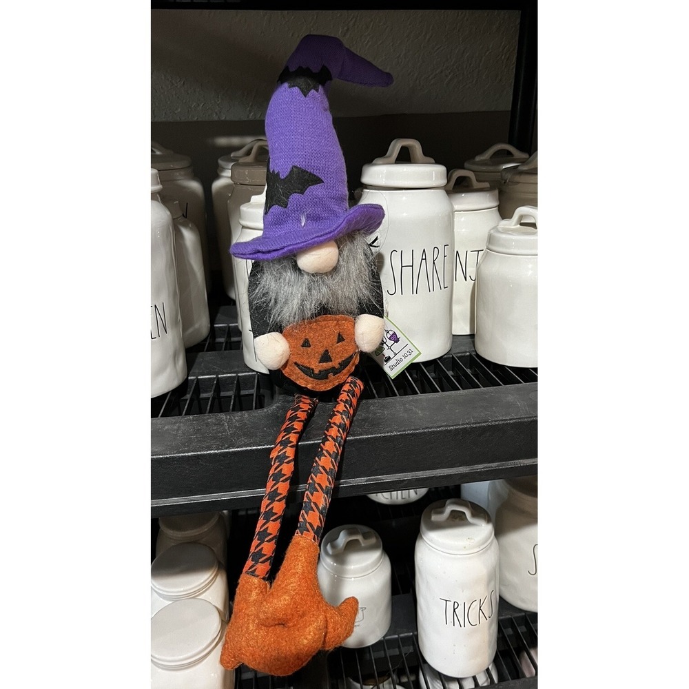 HALLOW HOME HALLOWEEN GNOME Shelf Sitter BRAND NEW Fall Pumpkin Farmhouse